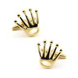 Luxury Brass Crown Cufflinks 4 Colors Quality Wedding Daily Bar Nightclub Men Cuffs Sleeve Accessory Gifts For Men Buttons