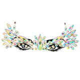 3D Acrylic Glitter Rhinestone Temporary Sexy Face Tattoo Sticker DIY Kids Holiday Party Masquerade Body Facial Jewelry Tattoo