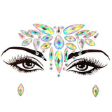 3D Acrylic Glitter Rhinestone Temporary Sexy Face Tattoo Sticker DIY Kids Holiday Party Masquerade Body Facial Jewelry Tattoo