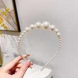 Gold Metal Hairbands For Women Hair Accessories Designer Band Hoops Bow Wedding Pearl Headband Metal Bridal Headwear Bands Clip