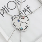 Best Friend Necklace 2-Piece Pendant Necklace Good Friend Forever Necklace Choker Friendship BFF Men And Women Jewelry Gift