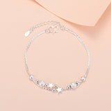 925 Sterling Silver Lucky Bead Charm Bracelet For Women Chain Round Bangles Fashion Luxury Quality Jewelry Christmas Accessories