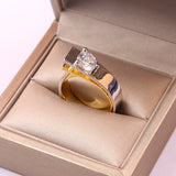 Unique Style Female Brand Big Finger Ring Luxury Silver Rose Gold Color Engagement Ring Vintage Wedding Rings For Women