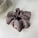 Elegant Silk Elastics Hair Band Solid Color Scrunchies for Women Girl Ponytail Holder Hair Rope Korean Hairband Hair Accessoires