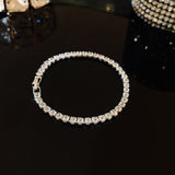 Luxury Gold Plated Oversized Zircon Adjustable Bracelets For Women  Trendy Shiny High Quality Bracelet Wedding Jewelry