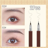 Mtcytea 0.01mm Ultra Fine Eyebrows Pencil Waterproof Sweat-proof Liquid Eyebrow Pen Long Lasting Professional Makeup Eye Cosmetics