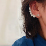 Stud Earrings for Women New Style Fashion Charm Earrings Geometric Simple Pearl Earclip Jewelry Accessories Wholesale