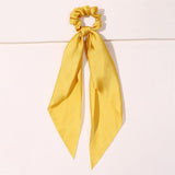 New Fashion Print Bow Scrunchies Hair Ribbon For Women Elastic Hair Band Girls Horsetail Hair Ties Hair Accessories