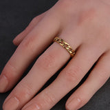 Chain Ring Stainless Steel Rings For Men Women&#39;s Rings Geometry Ring Finger Gold Silver Color Ring Set Women Jewelry Gift