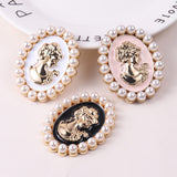 Hot Sales Pearl Brooches For Women Oil Drop Queen Brooch Lapel Pins Oval Shape Pearl Brooches Fashion Jewelry Noble Gifts