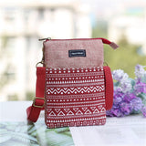 New Girls Canvas Messenger Bag Women Small Mobile Phone Bag Simple Casual Female Shoulder Bag