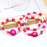 2pcs/Set Clay Beads Necklace Bracelet Jewelry Sets Cute Cartoon Pattern Charm For Children Party Jewelry Kids Birthday Gift Sets