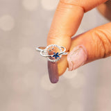 Special Moon Star Planet Ring Sapphire Ring,Life Is A Journey Planet Ring Meaningful Mother's Day Gift Birthday Jewelry