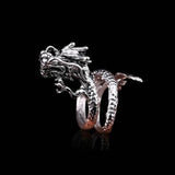 Gothic Punk Ring Men Retro Dragon Rings Gold Color Charm Rings Hip Hop Male Female Jewelry Gift Animal Ring Fashion Lucky Big