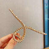 Fashion Gold Silver Hollow Geometric Hair Clips Metal Hair Claw Cross Hairclip Headband Hairpin Hair Crab Women Hair Accessories