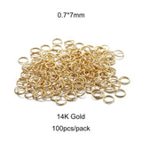 50-200pcs/Lot 3-10mm Stainless Steel Gold Open Jump Rings Split Rings Connector for Jewelry Making Accessories Findings Supplies