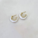 Lost Lady New Fashion Semicircle Oil Dripping Earrings Ladies Alloy Earrings With The Same Type of Jewelry Wholesale