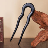 New Ancient Chinese Hairpin Sticks Carving Blackwood Simple Step Shake Vintage Hanfu Dress Wooden Hair Forks Clips Accessories