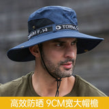 New Sun Protection Fishing Hat Summer Breathable Mesh Camping Hiking Caps Anti-UV Sun Hat Mountaineering Caps Men's Panama Hat