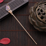 Vintage Chinese Style Hanfu Hair Stick Women Metal Glaze Hair Fork Hair Chopsticks Hairpin Woman Jewelry Hair Clip Accessories