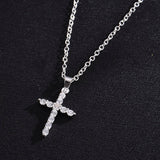 Stainless Steel Inverted Cross Pendant Choker Necklace Charm Couples Jewelry Women's Neck Chain Christmas Gift Lady Necklace