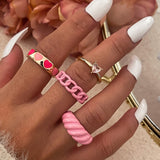 women ring set bague femme matching rings bohemian fashion jewelry schmuck finger accesorios mujer couple gift wholesale