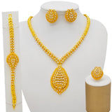 Jewelry Sets Gold Necklace & Earring Set For Women African France Wedding Party 24K Jewelery Ethiopia Bridal Gifts