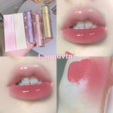 Mtcytea Iced Tea Mirror Lip Glaze Watery Lip Gloss Waterproof Lasting Transparent Jelly Liquid Lipstick Womon Beauty Makeup Lip Cosmetic