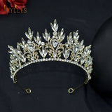 A195 Baroque Wedding Headband Crystal Bridal Crowns and Tiaras Hair Jewelry Accessories Women Rhinestone Headwear Queen Diadem