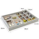 Fashion Portable Velvet Jewelry Ring Jewelry Display Organizer Box Tray Holder Earring Jewelry Storage Case Showcase