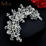 A338 Luxury Full Rhinestone Wedding Hair Clips Bridal Headwear Bride Headpiece Party Prom Hair Accessories Girl Women Headband