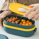 850ML Double-Layer Bento Box Large Capacity Leak-Proof Food Storage Container Sealed Picnic School Office Lunch Box Microwavable