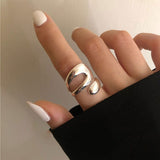 Simple Open Rings For Women Gold Color 2021 Fashion Korean Street Girl Wedding Rings Adjustable Knuckle Finger Jewelry Jewelry