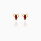 Lost Lady New Ins Inlaid Colorful Zircon Earrings Cute Gold-plated Zircon Stud Earrings For Women Girls Fashion Piercing Jewelry