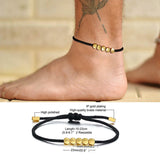 Men Bracelets,Braided Thread Anklet Bracelet For Men,Bracelets Surf Waterproof Hippie Anklet,Adjustable,Durable Men Wrist Ankle