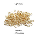 50-200pcs/Lot 3-10mm Stainless Steel Gold Open Jump Rings Split Rings Connector for Jewelry Making Accessories Findings Supplies