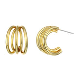 Retro Alloy Metal Round Hoop Earrings for Women Fashion Gold Color Silver Color Bohemian Jewelry Earrings Party Gift