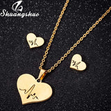 Shuangshuo Stainless Steel Butterfly Animal Jewelry Sets for Women Jewelry Mini Butterfly Necklace Earrings Cute collier Femme