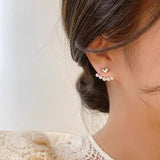 Fashion Stud Earrings For Women White Heart Drip Oil Earrings Pearl Earring Fine Jewelry Wholesale