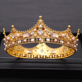 Wedding Crown Gold Silver Color Rhinestone Crystal Diadem Queen Crown Princess Tiaras Bridal Hair Jewelry Party Hair Accessories