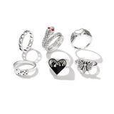 Fashion Ring Sets For Women Vintage Punk Gothic Finger Jewelry Fine Jewelry Wholesale