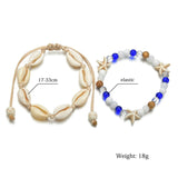 Mtcytea Boho Shell Rope Anklets For Women Crystal Beads Charm Anklet Beach Barefoot Bracelet ankle Leg Chain Foot Jewelry