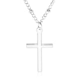 Simple Fashion Korean Stainless Steel Infinity Charm Cross Pendant Women Jewelry Necklace Gift Girl Jewelry Hot Sold