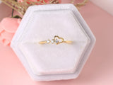 Dainty Ring For Women Jewellry Simple Cute Love Heart CZ Rose Gold Color Wedding Bride Gift Fashion Jewelry Wholesale R210