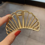 Fashion Gold Silver Hollow Geometric Hair Clips Metal Hair Claw Cross Hairclip Headband Hairpin Hair Crab Women Hair Accessories