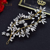 A338 Luxury Full Rhinestone Wedding Hair Clips Bridal Headwear Bride Headpiece Party Prom Hair Accessories Girl Women Headband