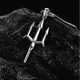 Neptune Trident Necklace Men's Tide Brand Niche High Design Sense  Style