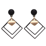 Mtcytea Fashion Earrings For Women Metal Single Drop Dangle Earrings Vintage Statement Round Geometric Earring Fashion Jewelry