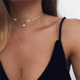 Fashion Tiny Heart Choker Necklace for Women Short Chain Shape Pendant Collares Necklace Ethnic Bohemian Jewelry Kolye Gift