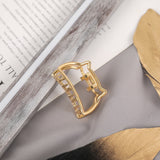 Fashion Gold Silver Hollow Geometric Hair Clips Metal Hair Claw Cross Hairclip Headband Hairpin Hair Crab Women Hair Accessories